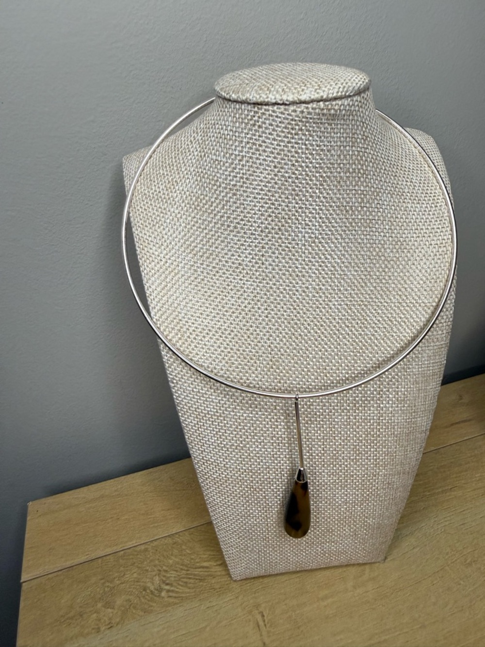 Lauren Ralph Lauren Adjustable Collar Necklace with Tortoiseshell Pendant